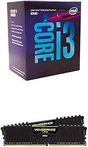 Intel i3-8100 Processor, Corsair 16GB DDR4 2400MHz Kit — main product image