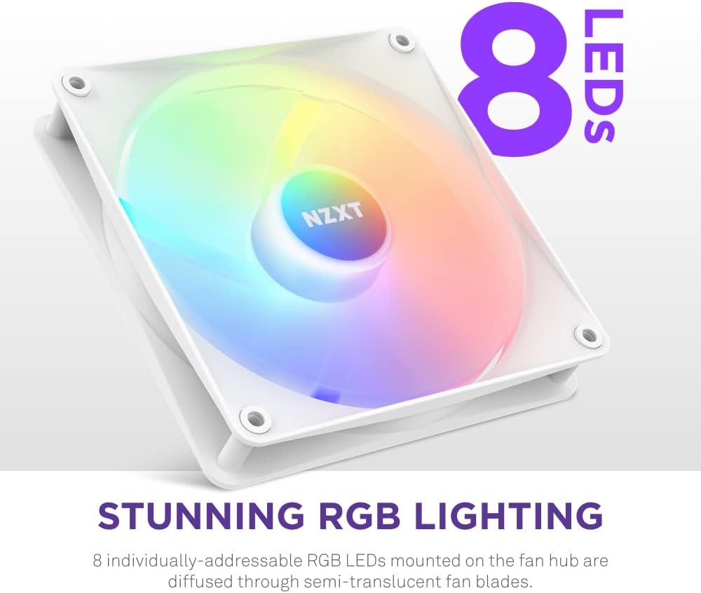 NZXT RF-C14DF-W1 F140 RGB Core Twin Pack White Fans