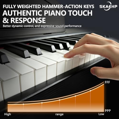 SKAEHP 88-Key Weighted Hammer-Action Digital Piano Bundle — main product image