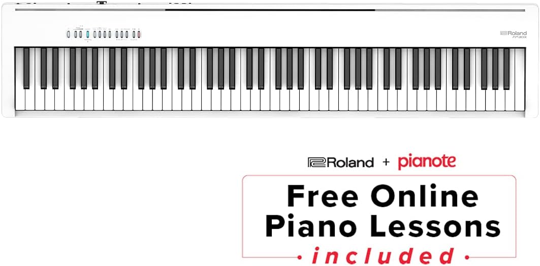 Roland FP-30X-WH White Digital Piano - Renewed
