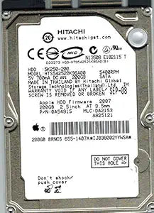 Hitachi HTS542520K9SA00 200GB SATA 2.5" Hard Drive