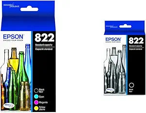Epson T822 Ink Cartridge Black & Color Combo Pack — main product image