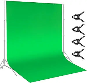 Neewer 10095162 Green Screen Backdrop Kit with Clamps — main product image