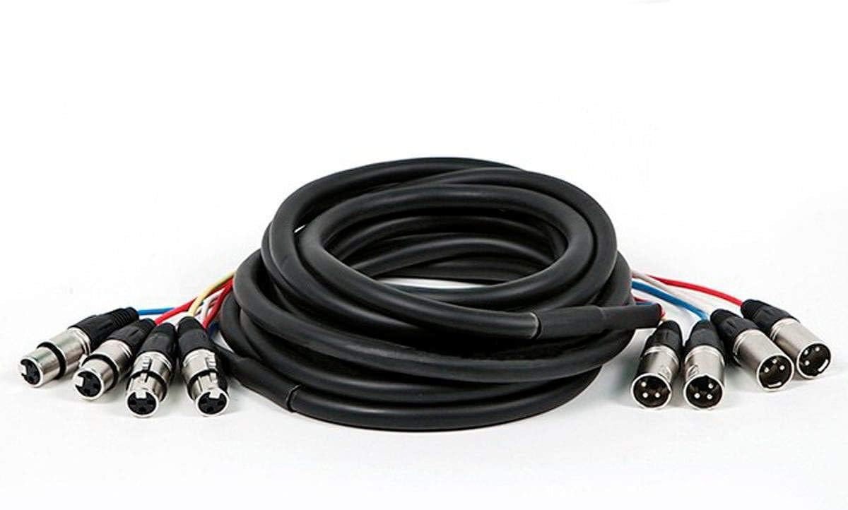 Monoprice 108764 4-Channel XLR Male to Female Snake Cable 3ft