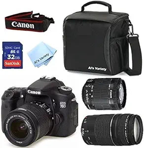 Canon 70D 18-55mm + 75-300mm Lens Bundle - International Version
