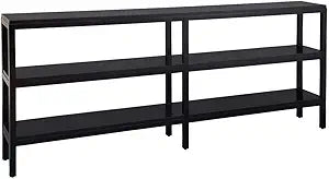 Misc Rectangular Wood Sofa Table - Black Painted Console