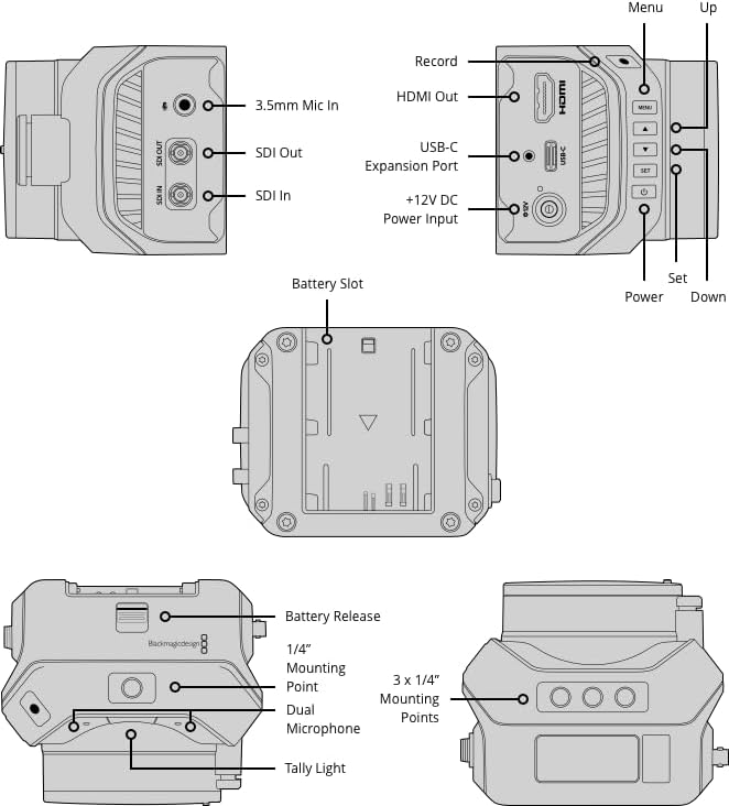 Blackmagic Design CINSTUDMFT/UHD/MRG2 Micro Studio Camera 4K G2 Bundle