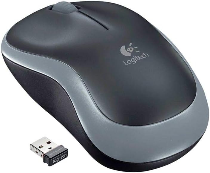 Logitech M185 Wireless Mouse - Black Red — main product image