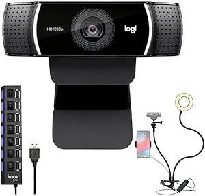 Logitech C922 Pro Stream Webcam Bundle with USB Hub
