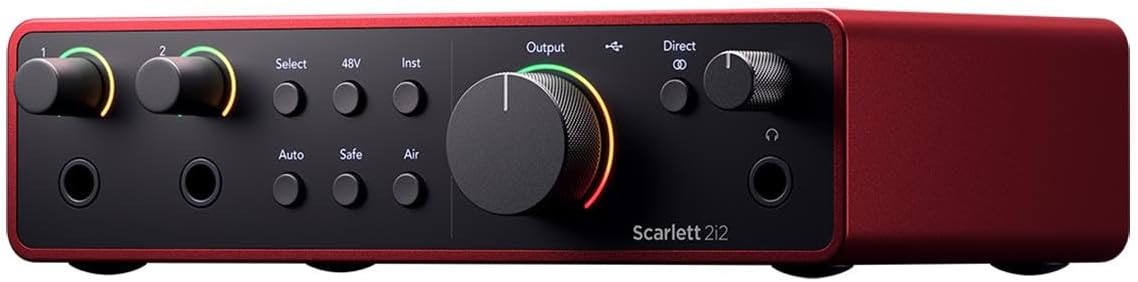 Focusrite Scarlett 2i2 4th Gen USB Audio Interface Bundle