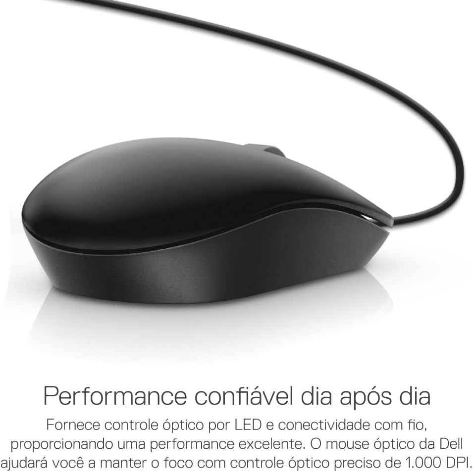 Dell MS116-BK USB Optical Mouse - Black