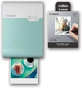 Canon 4110C014 SELPHY Square QX10 Photo Printer Green Bundle
