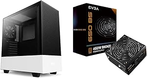 NZXT H510 Flow ATX Case White & EVGA 650W PSU Bundle