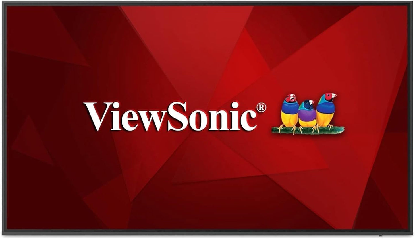 ViewSonic CDE6520-W 65" 4K UHD Commercial Display - 24/7 Rated