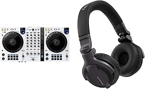 Pioneer DJ DDJ-FLX6-W Controller & HDJ-CUE1 Headphones