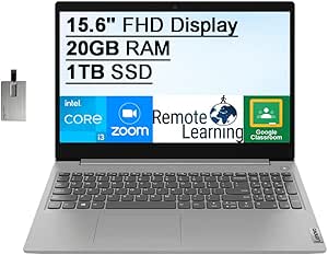 Lenovo 2021 IdeaPad 3 i3 15.6" Laptop with 20GB RAM, 1TB SSD