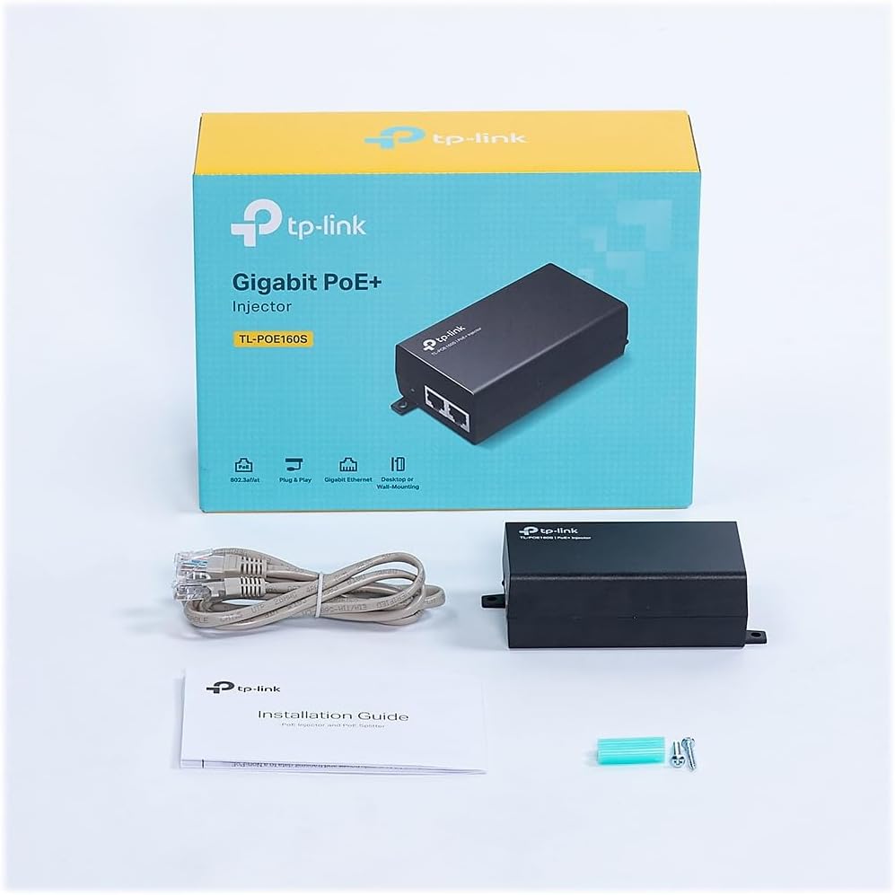 TP-Link TL-PoE160S Gigabit PoE+ Injector Adapter