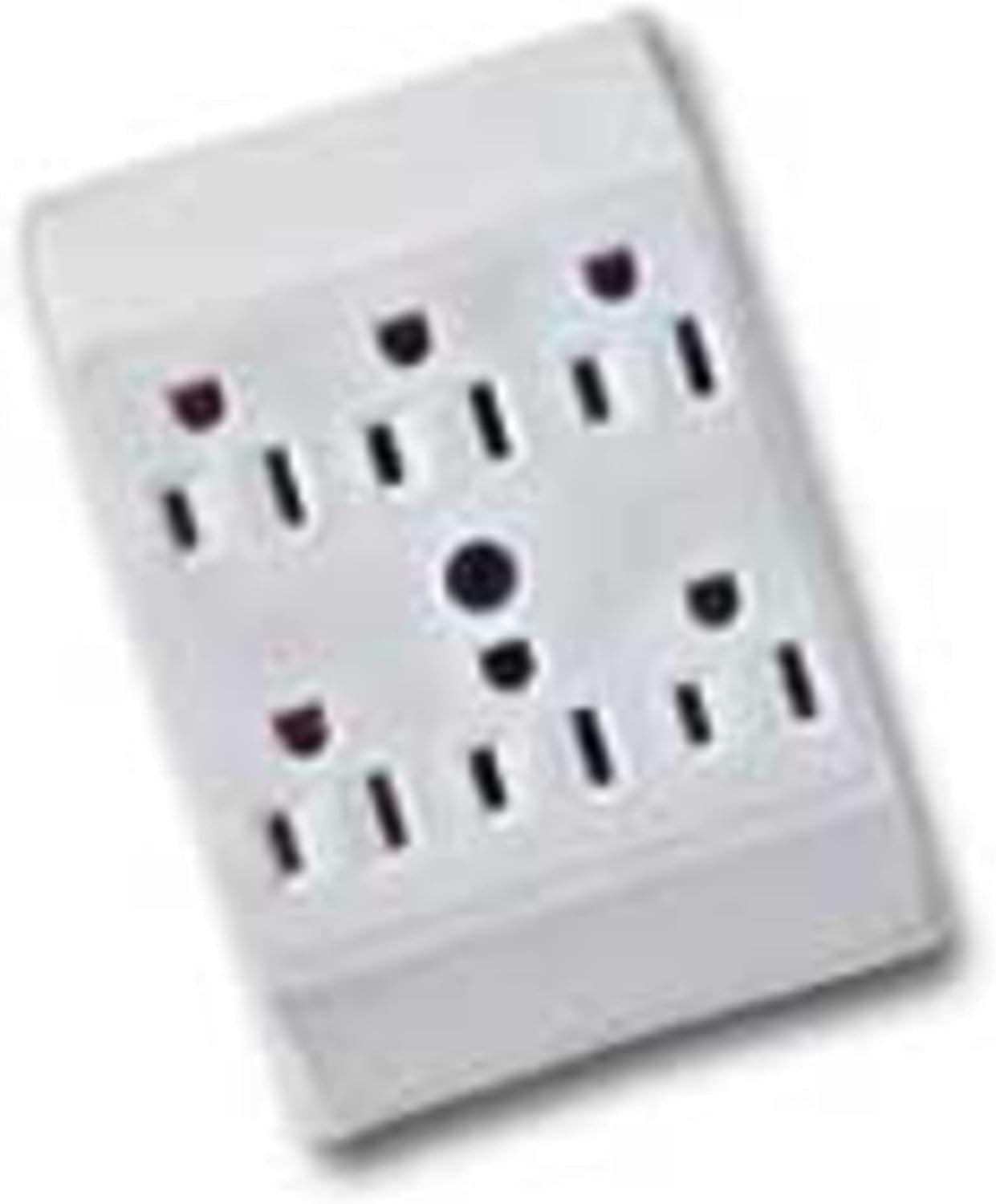 GE 54947 6-Outlet Grounded Wall Tap White