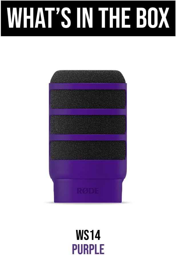Rode WS14-PU Purple Premium Pop Filter PodMic USB