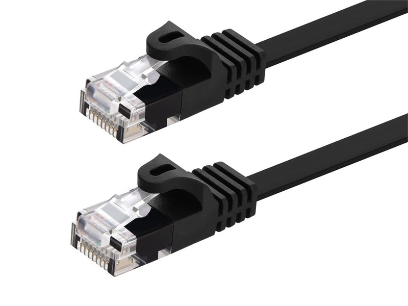 Monoprice 109546 2ft Cat5e Black Flat Ethernet Cable — main product image