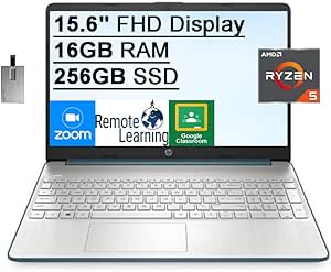 HP 15.6" FHD Laptop: Ryzen 5-5500U, 16GB RAM, 256GB SSD, Radeon Graphics