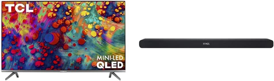 TCL 6 Series 65R635 4K QLED Roku TV & Atmos Soundbar