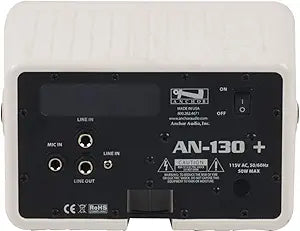 Anchor Audio AN-130RC White Speaker Monitor w/Remote