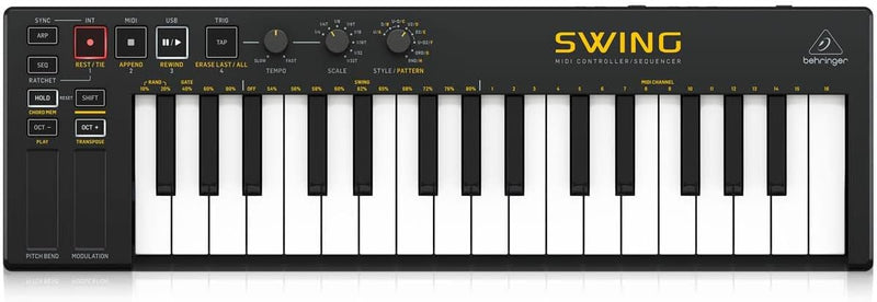 Behringer SWING 32-Key USB MIDI Controller Keyboard Sequencer — main product image