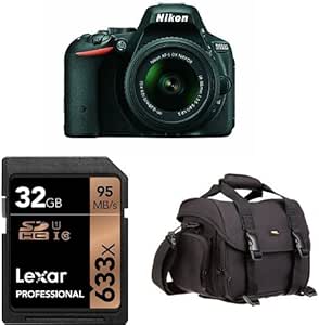 Nikon D5500 DX-Format DSLR Camera with 18-55mm Lens Bundle