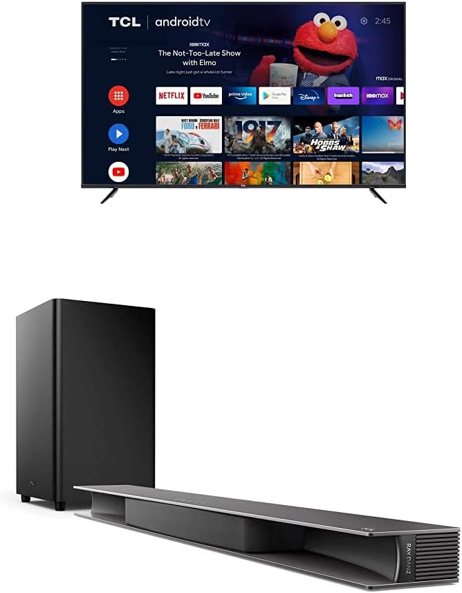 TCL 4 Series 75" 4K UHD HDR Smart Android TV Bundle