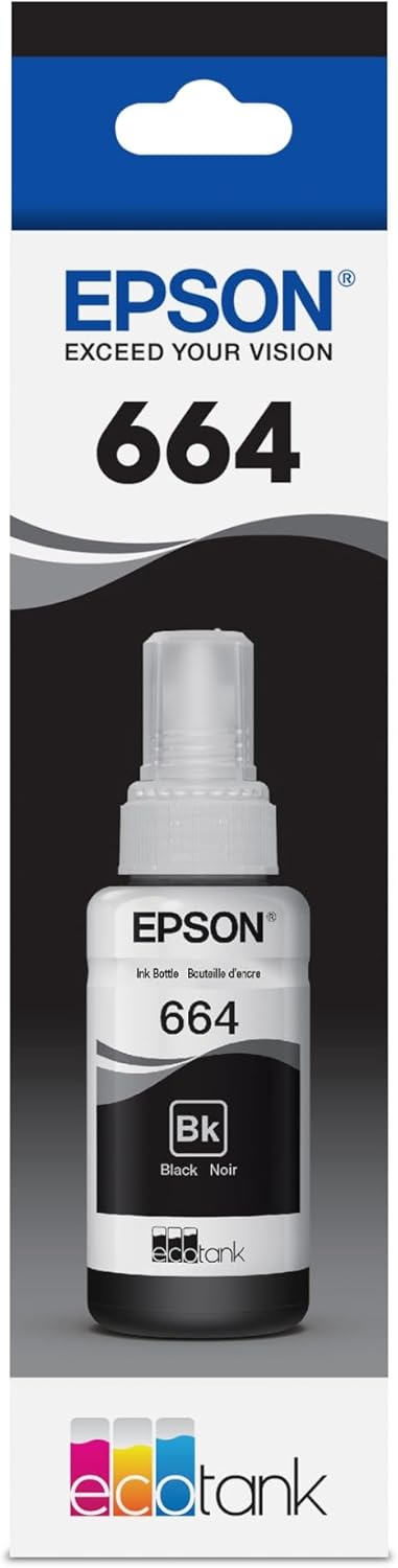 Epson T664120-S 664 Black EcoTank Ink Bottle — main product image