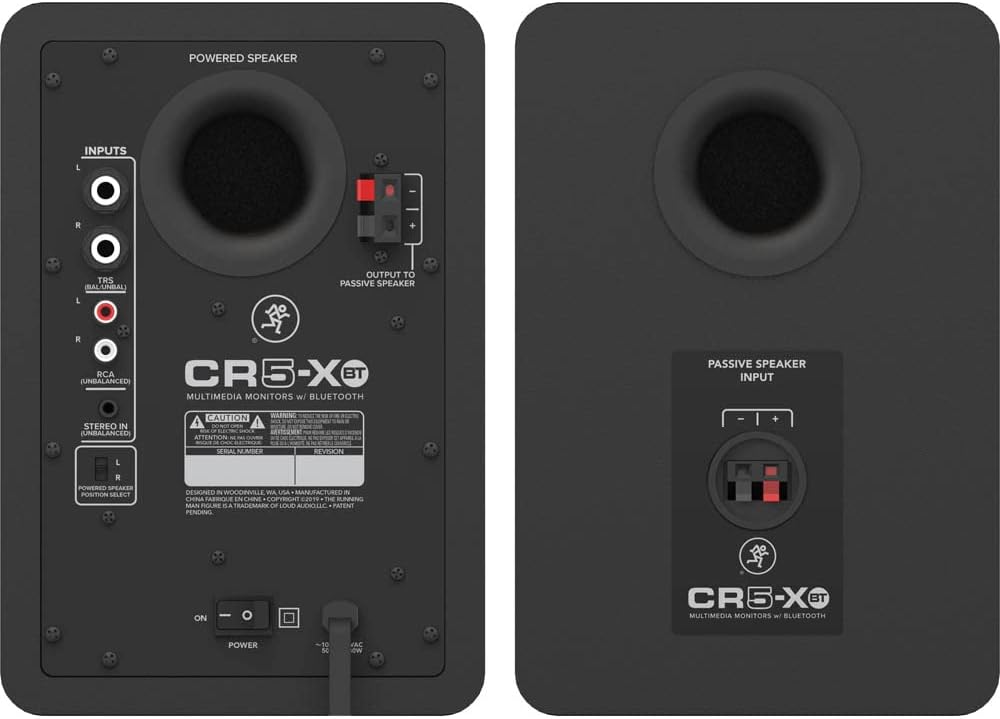 Mackie CR5-XBT 5" Bluetooth Studio Monitors Bundle