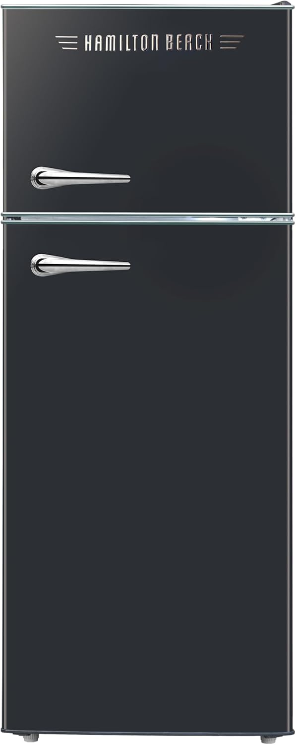 RCA HBFR786BLACK6COM - 7.5 cu ft Retro Black Mini Refrigerator — main product image