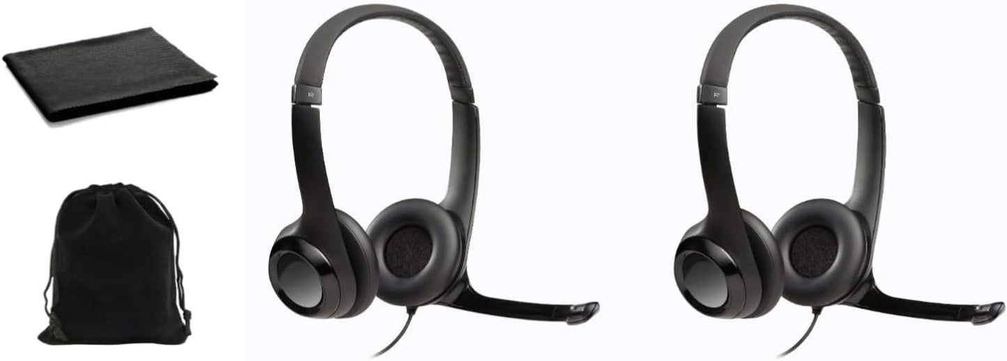 Logitech H390 USB Headset 2-Pack Noise Cancelling Mic