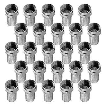 GE 51277 RG6 Twist-On F Connectors 25-Pack Coaxial