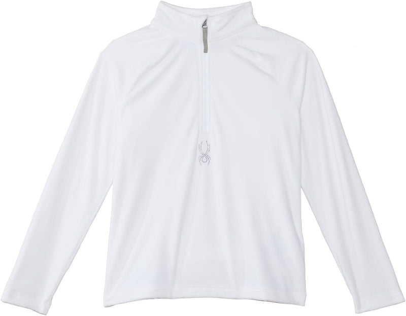 Spyder 38R125306-WHT Girl's Shimmer 1/2 Zip Top — main product image