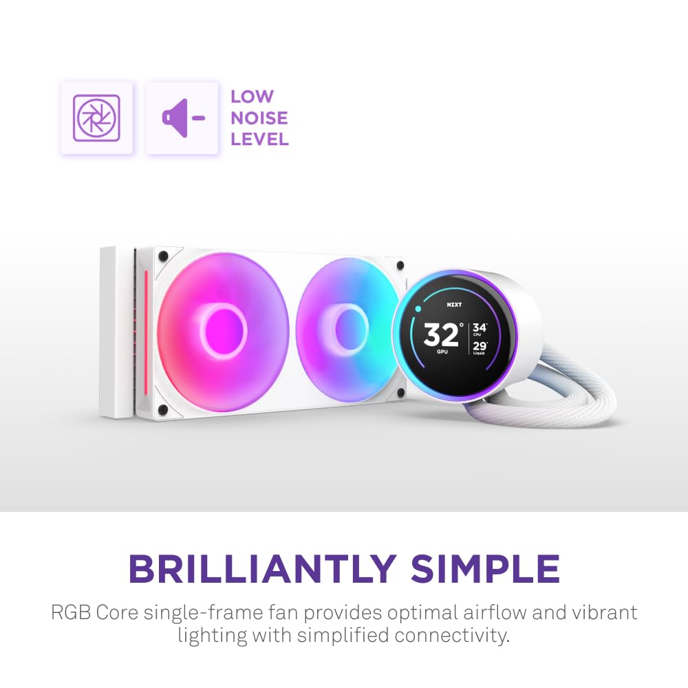 NZXT RL-KR24E-W2 Kraken Elite 240 RGB 240mm AIO CPU Cooler (2024)