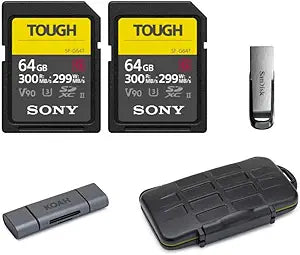 Sony Tough G-Series 64GB UHS-II SD Card Bundle