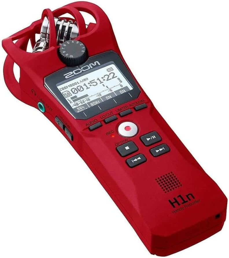 Zoom H1n Handy Portable Digital Recorder Red