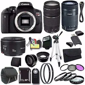 Canon 0591C001-18 EOS Rebel T6i DSLR Lens Bundle — main product image