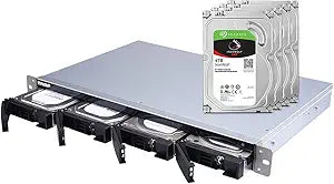 QNAP TS-431XeU-2G-44R 12TB NAS with IronWolf Drives — main product image
