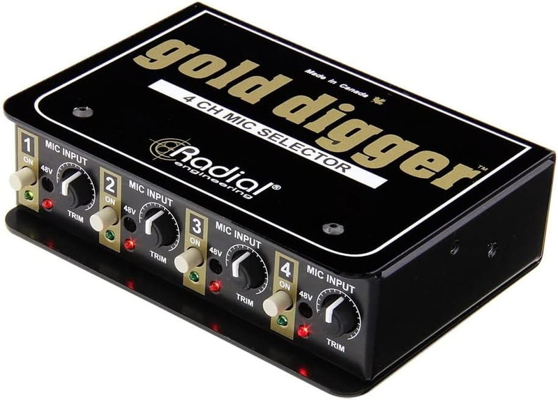 Radial Engineering R800 1440 Gold Digger 4-Channel Mic Selector — main product image