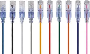 Monoprice 129481 SlimRun Cat6A Ethernet Cable 14ft 10-Pack