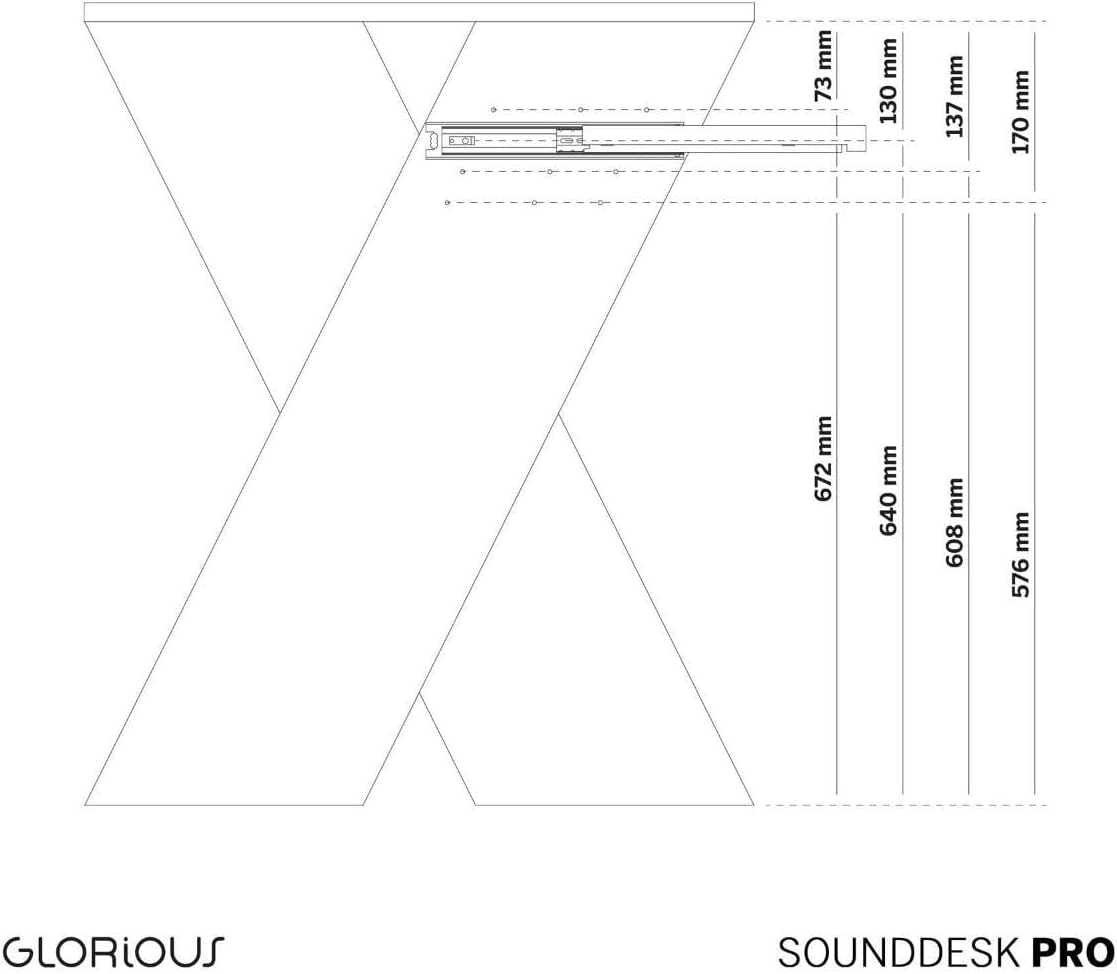 Glorious AMS-SOUND-DESK-PRO-BLK Sound Desk Pro Studio Workstation