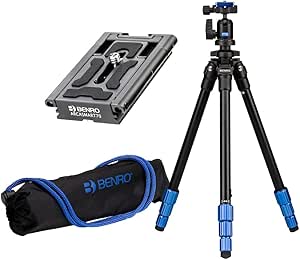 Benro Slim Tripod Kit: Aluminum Travel Tripod w/ Arca Plate