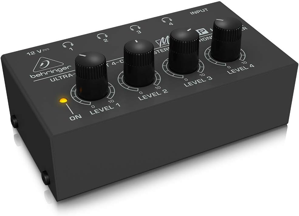 Behringer MICROAMP HA400 4-Channel Headphone Amplifier Bundle