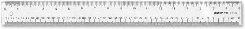 Westcott 10564 18-inch Acrylic Clear Ruler — main product image