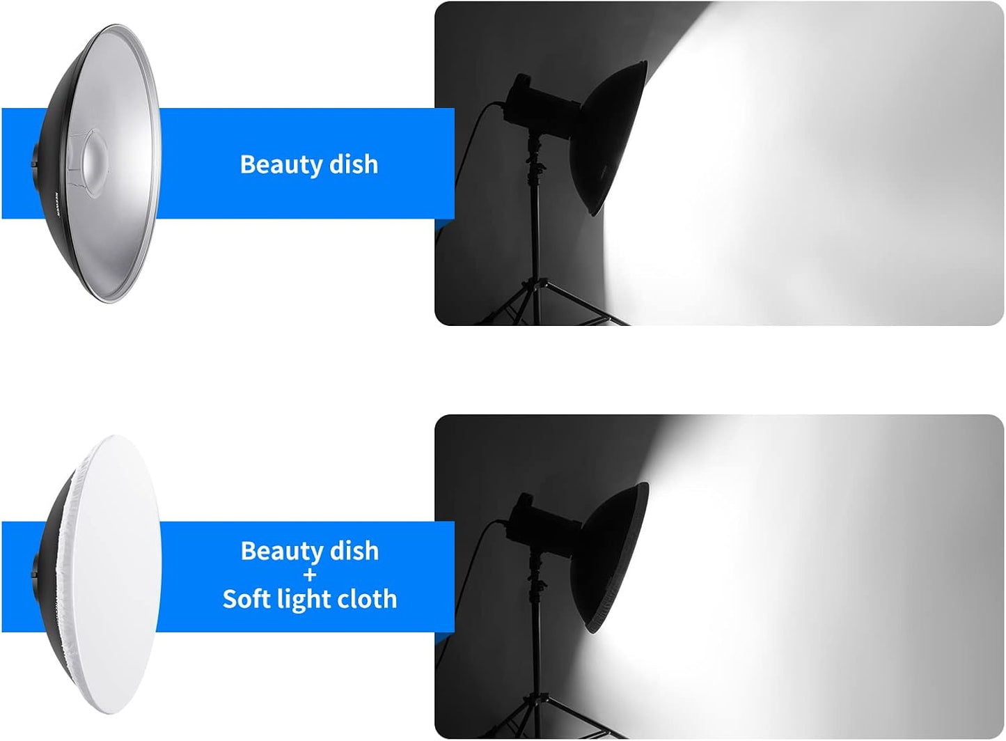 Neewer 10089551 16" Beauty Dish Reflector Bowens Mount
