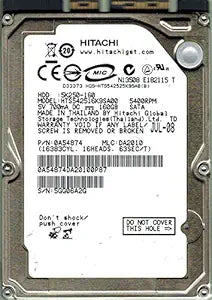 Hitachi HTS542516K9SA00 160GB SATA 2.5" Hard Drive