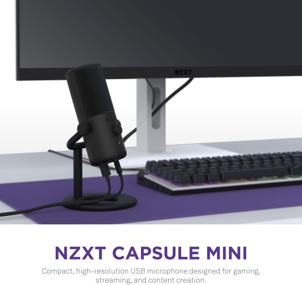 NZXT AP-WMMIC-B1 Capsule Mini USB Streaming Microphone